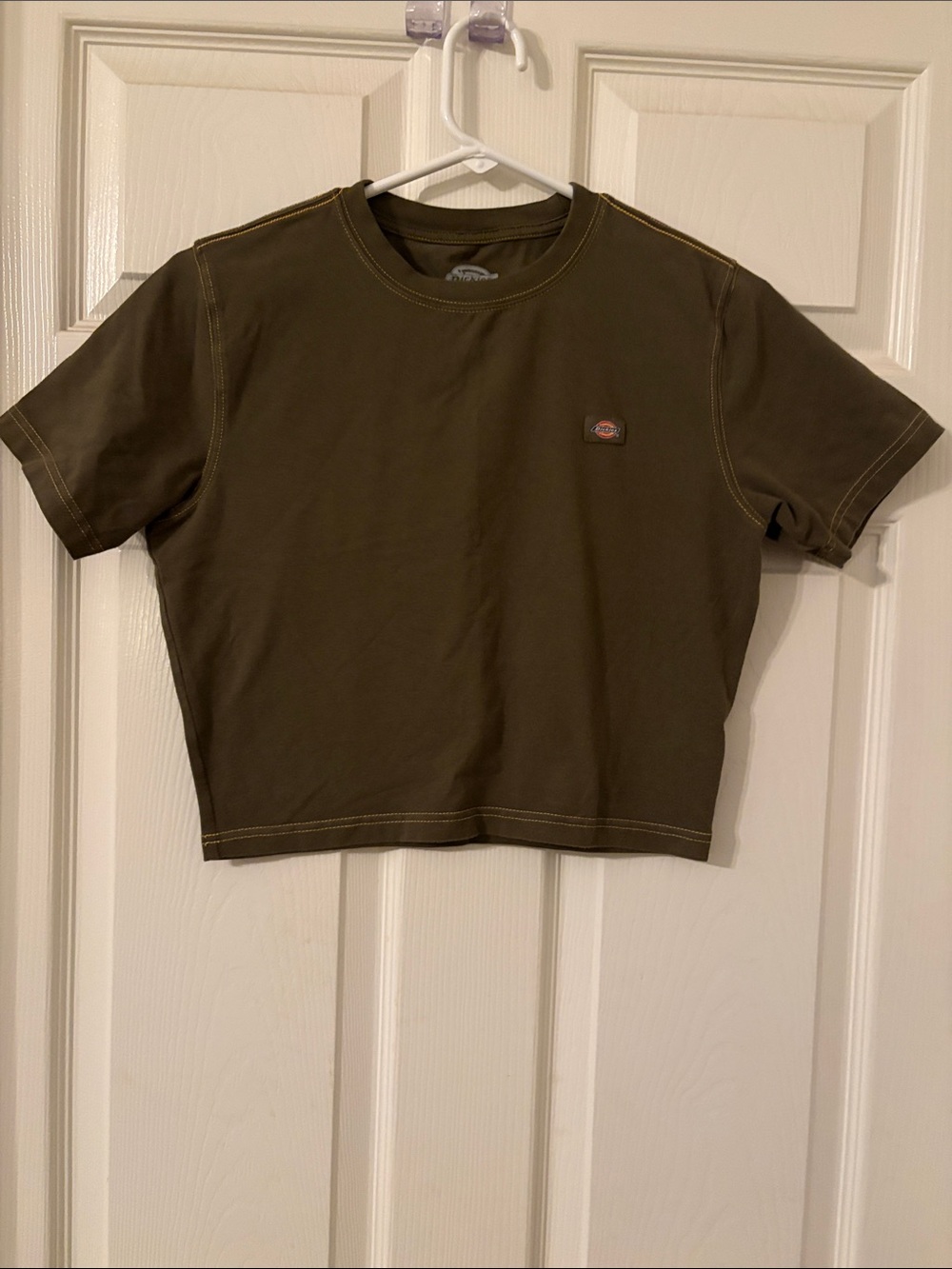 Dickies Kids Olive Crewneck Crop Tee